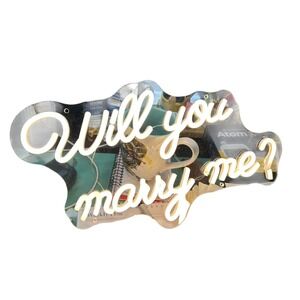 Will You Marry Me Neon Sign Light LED Romantic Proposal Wedding Decor USB Power